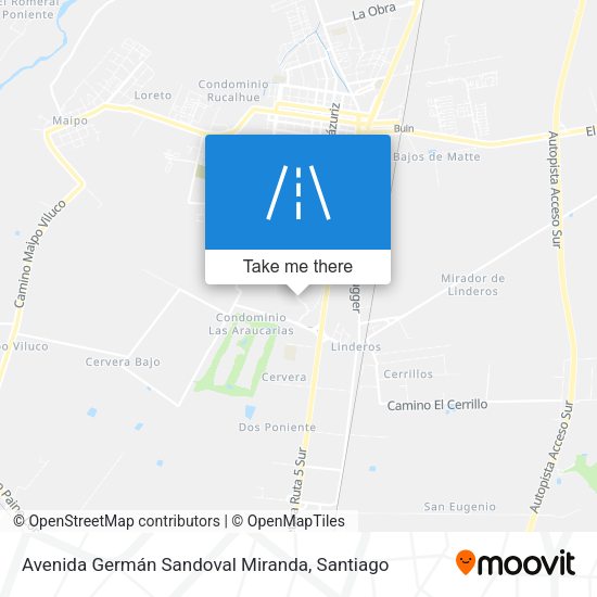 Avenida Germán Sandoval Miranda map