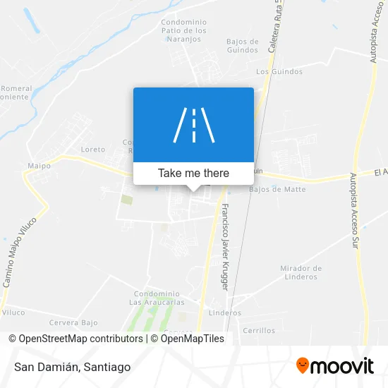 San Damián map