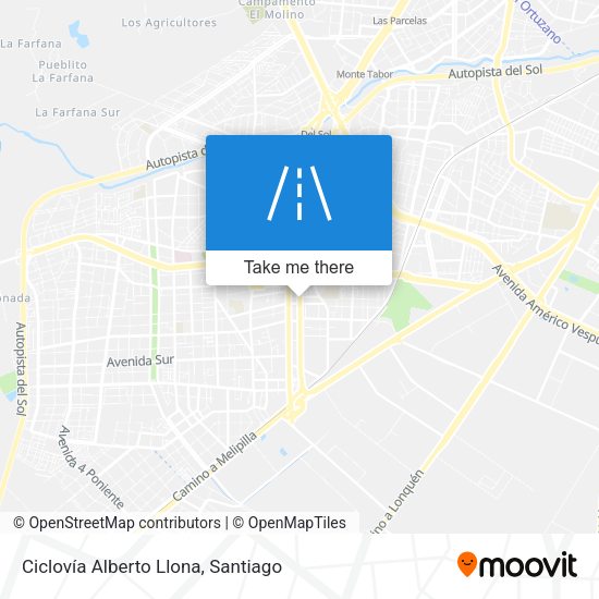 Ciclovía Alberto Llona map