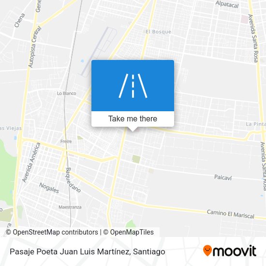 Mapa de Pasaje Poeta Juan Luis Martínez