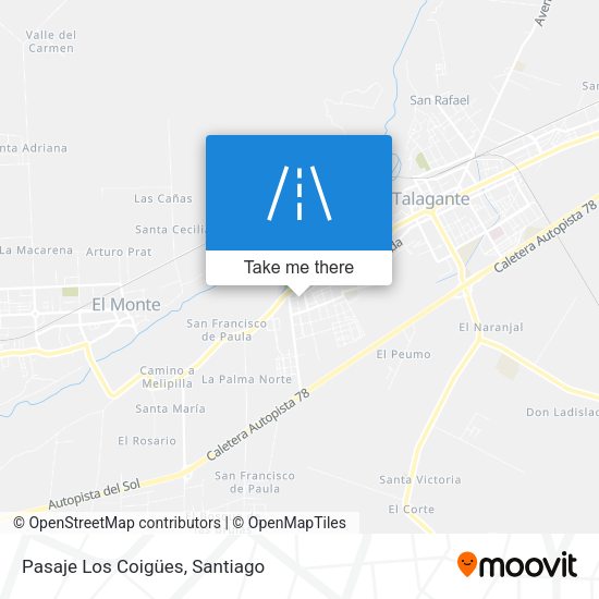 Pasaje Los Coigües map