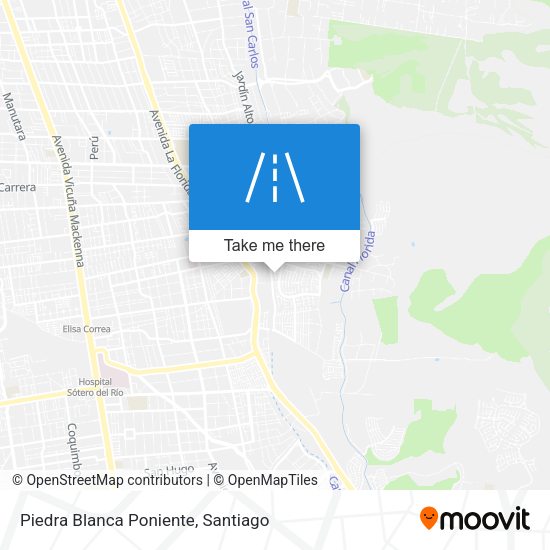 Mapa de Piedra Blanca Poniente