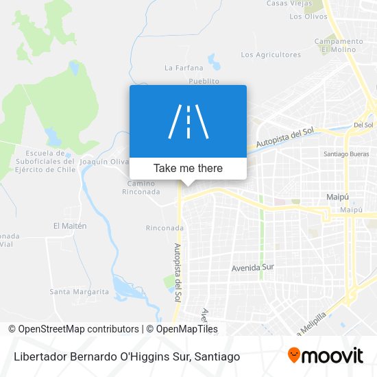 Libertador Bernardo O'Higgins Sur map