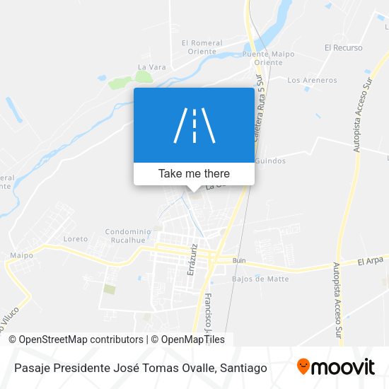 Mapa de Pasaje Presidente José Tomas Ovalle
