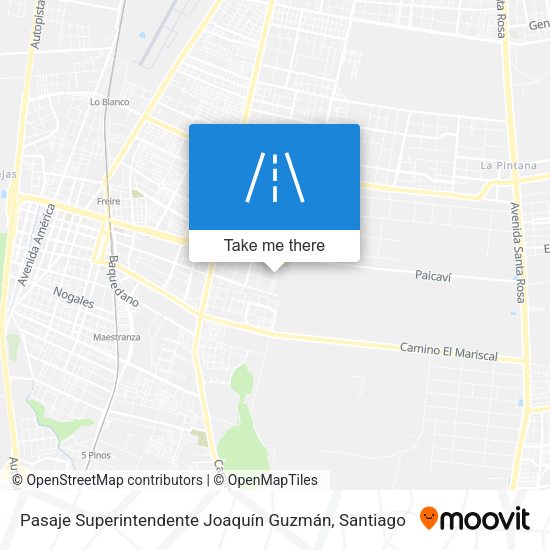Pasaje Superintendente Joaquín Guzmán map