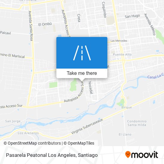 Pasarela Peatonal Los Angeles map