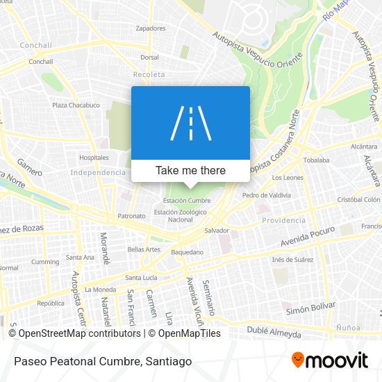 Paseo Peatonal Cumbre map