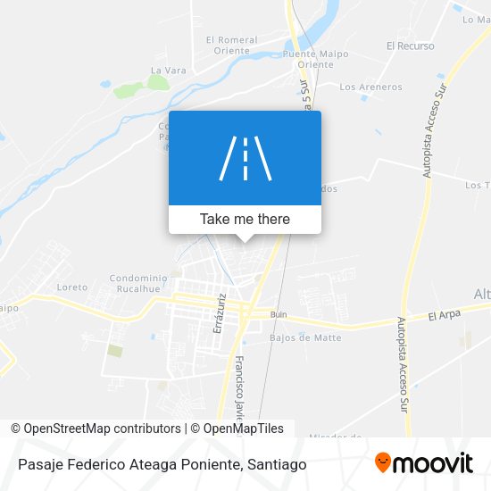 Pasaje Federico Ateaga Poniente map