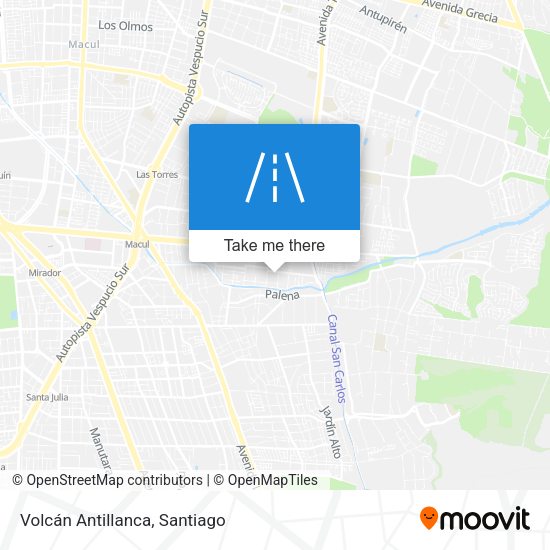 Volcán Antillanca map