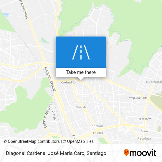 Mapa de Diagonal Cardenal José María Caro