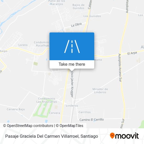 Pasaje Graciela Del Carmen Villarroel map