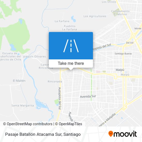 Pasaje Batallón Atacama Sur map