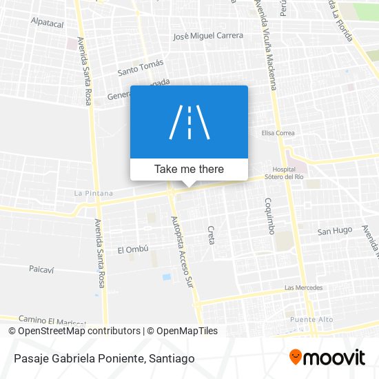 Pasaje Gabriela Poniente map