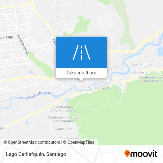Lago Carilafquén map