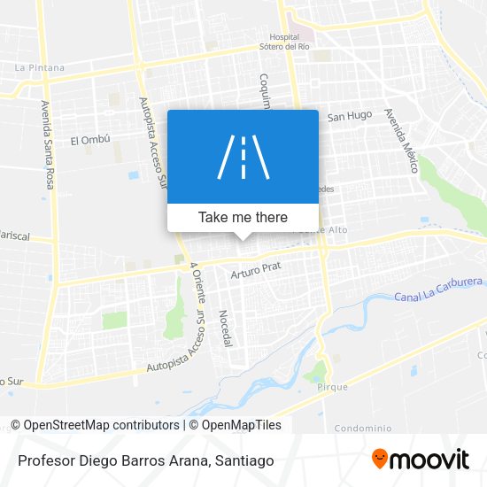 Profesor Diego Barros Arana map
