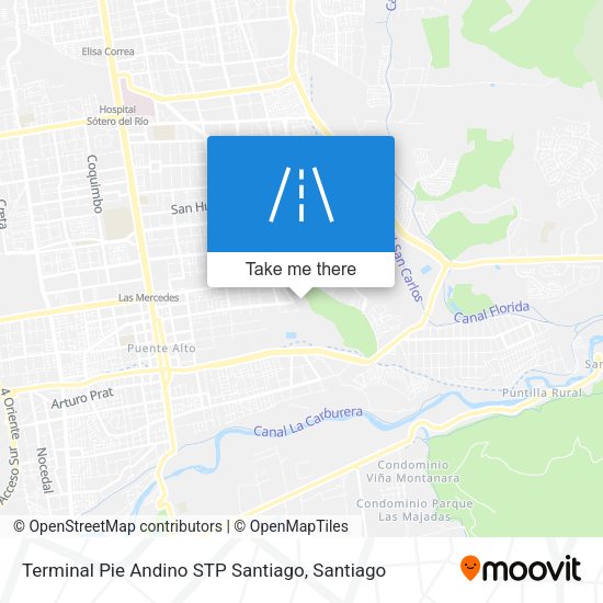 Mapa de Terminal Pie Andino STP Santiago