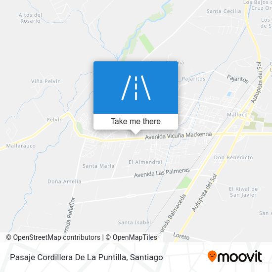 Mapa de Pasaje Cordillera De La Puntilla