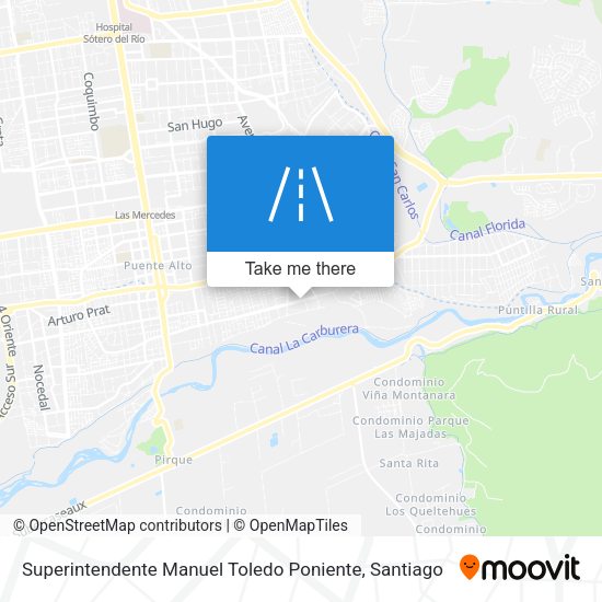 Superintendente Manuel Toledo Poniente map