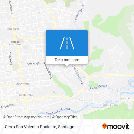 Cerro San Valentin Poniente map
