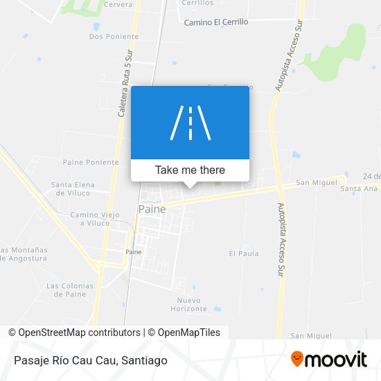 Mapa de Pasaje Río Cau Cau