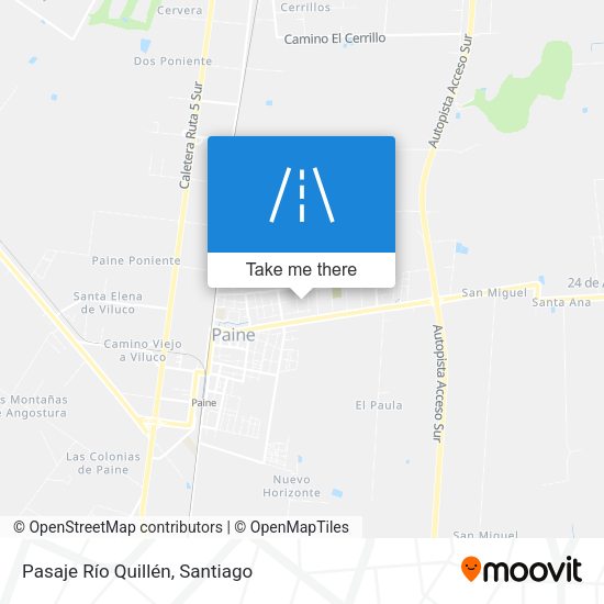 Mapa de Pasaje Río Quillén