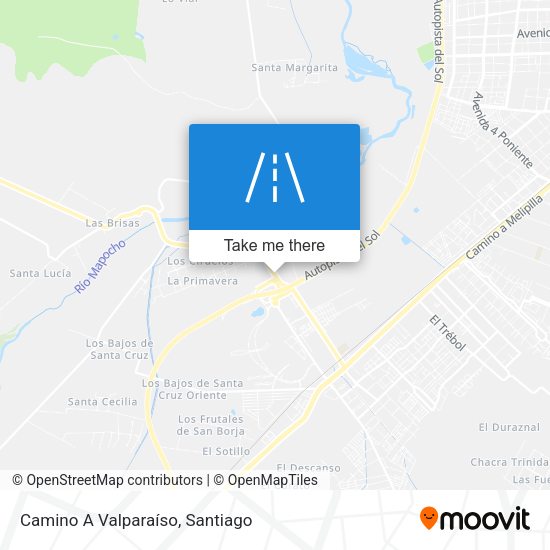 Camino A Valparaíso map