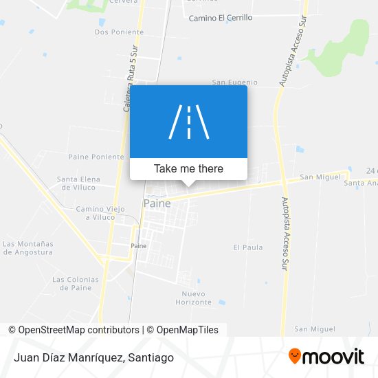 Juan Díaz Manríquez map