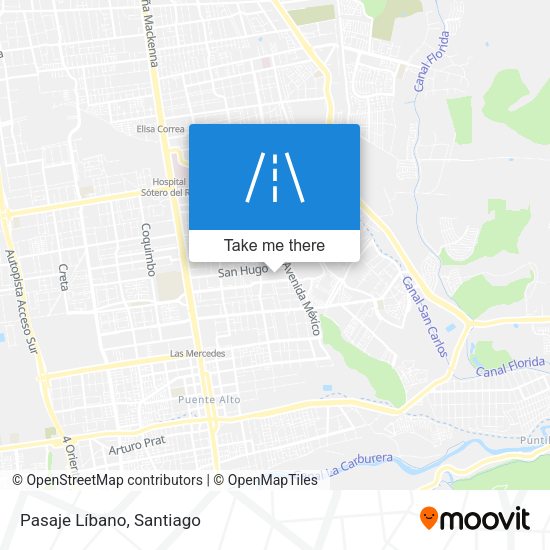 Mapa de Pasaje Líbano