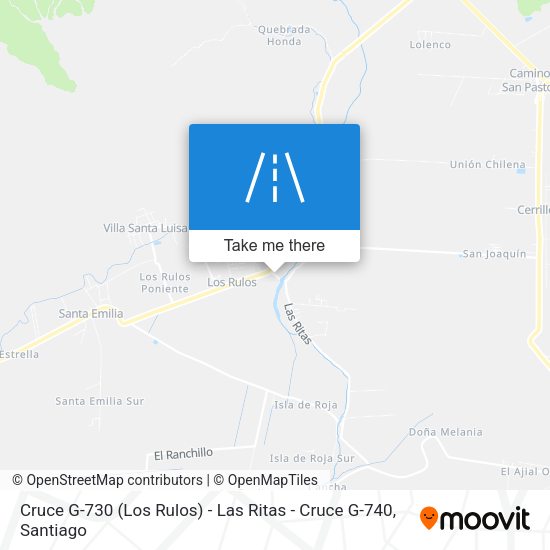 Cruce G-730 (Los Rulos) - Las Ritas - Cruce G-740 map