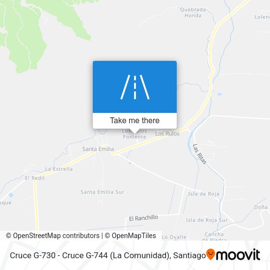 Cruce G-730 - Cruce G-744 (La Comunidad) map