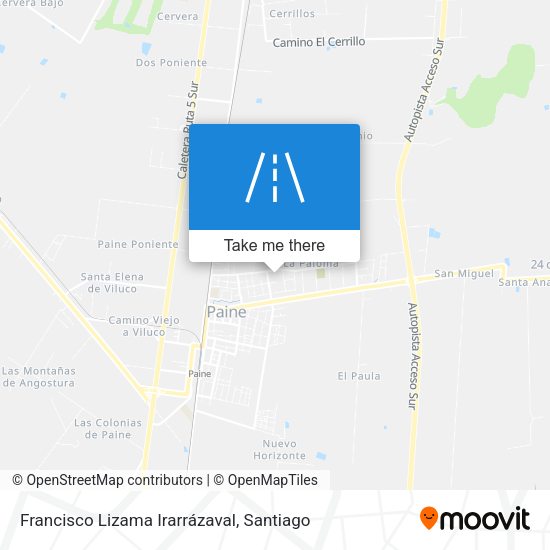 Francisco Lizama Irarrázaval map