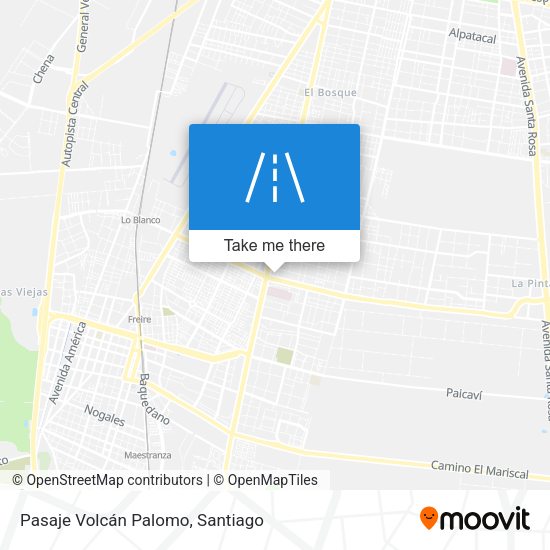 Mapa de Pasaje Volcán Palomo