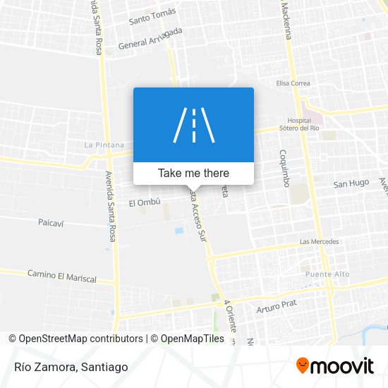 Mapa de Río Zamora