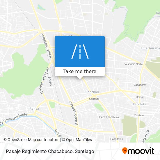 Mapa de Pasaje Regimiento Chacabuco