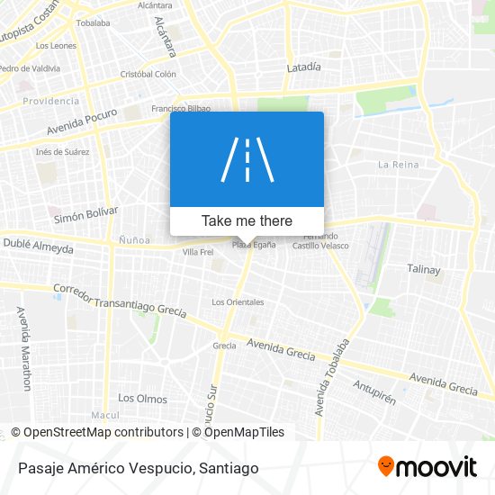 Pasaje Américo Vespucio map