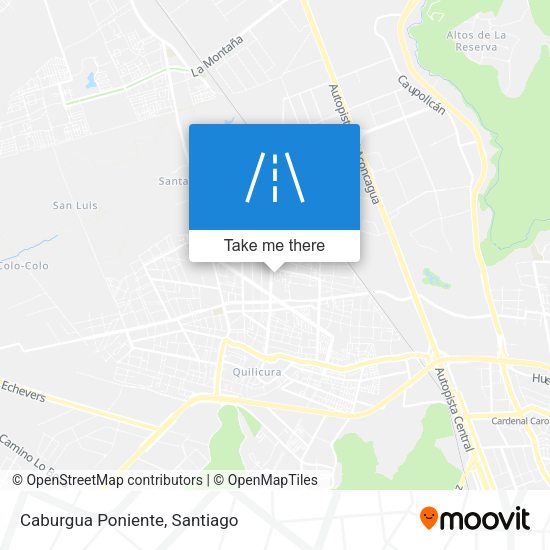 Mapa de Caburgua Poniente