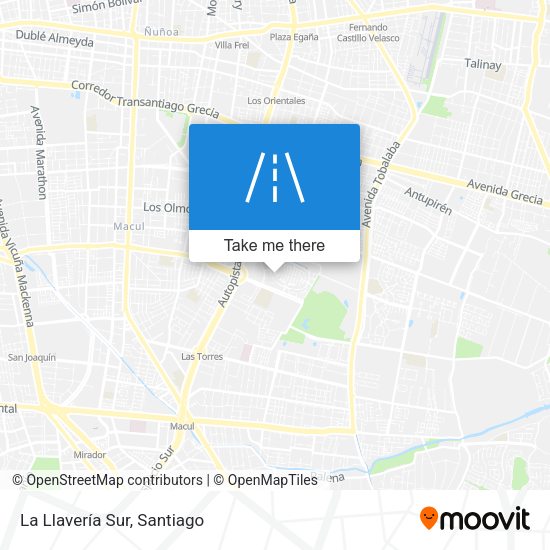 La Llavería Sur map