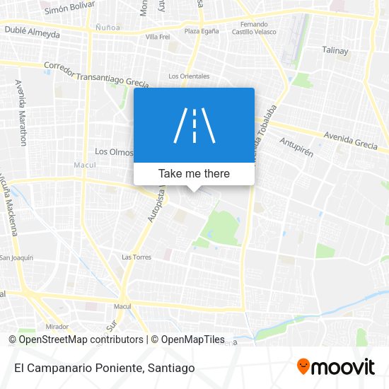 Mapa de El Campanario Poniente