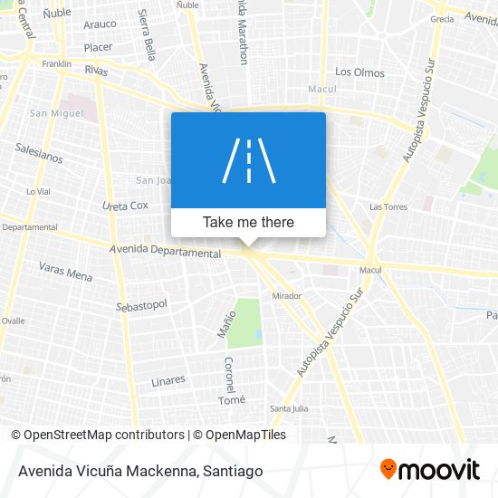 Avenida Vicuña Mackenna map