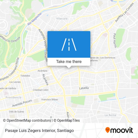 Pasaje Luis Zegers Interior map