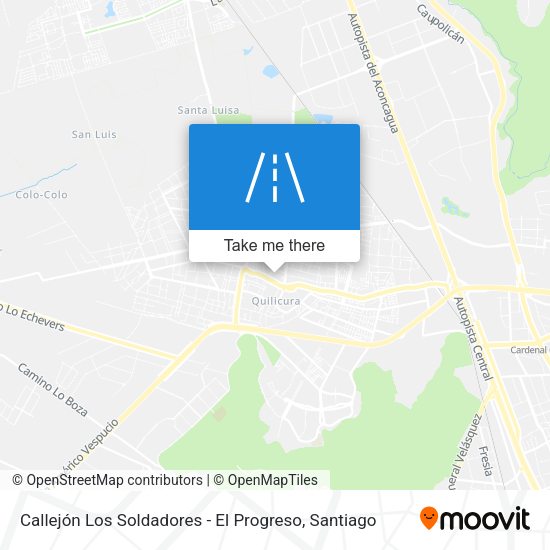 Mapa de Callejón Los Soldadores - El Progreso