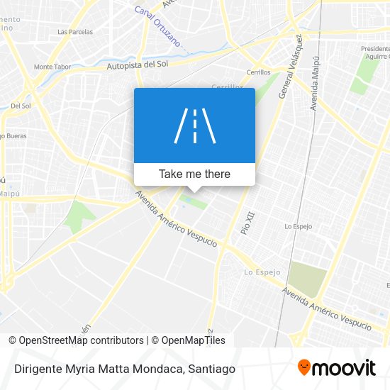 Mapa de Dirigente Myria Matta Mondaca