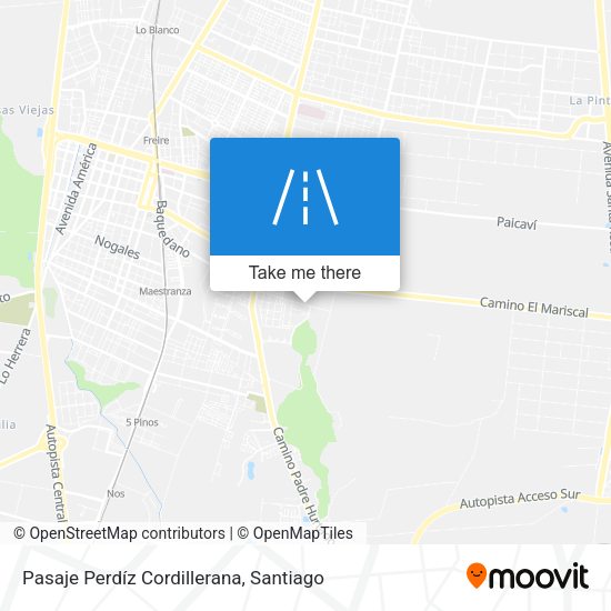 Pasaje Perdíz Cordillerana map