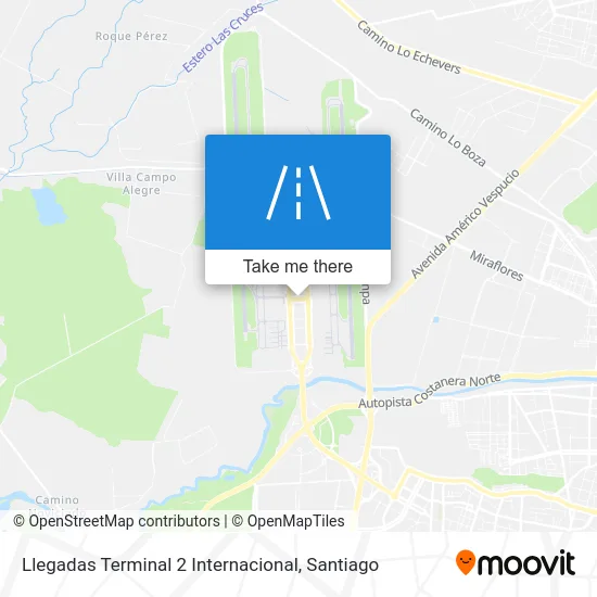 Mapa de Llegadas Terminal 2 Internacional