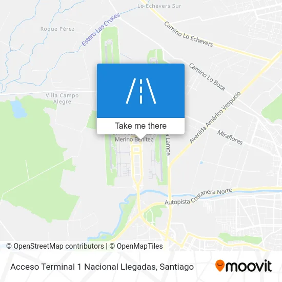 Acceso Terminal 1 Nacional Llegadas map