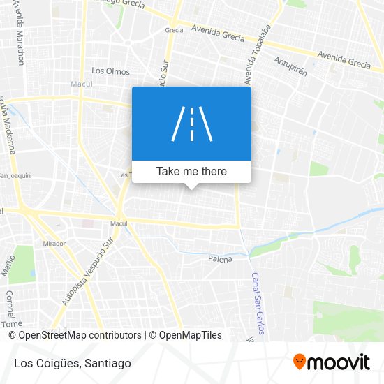 Mapa de Los Coigües