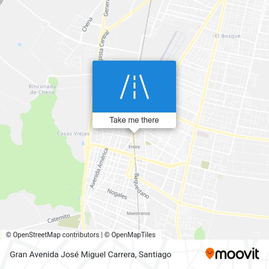 Mapa de Gran Avenida José Miguel Carrera