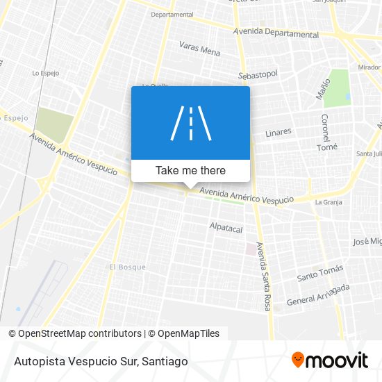 Mapa de Autopista Vespucio Sur