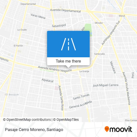 Mapa de Pasaje Cerro Moreno