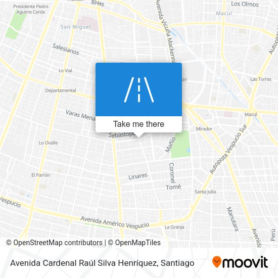 Avenida Cardenal Raúl Silva Henríquez map